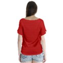 Ed Lego Texture Macro, Red Dots Background, Lego V-Neck Flutter Sleeve Top View2