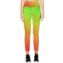 Orange Green Gradient Hunter Pocket Leggings  by Dutashop