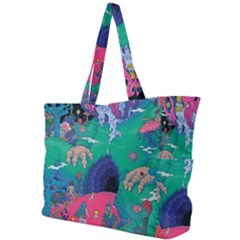 Planet Psychedelic Art Psicodelia Simple Shoulder Bag by Bedest