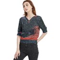 Astrology Surreal Surrealism Trippy Visual Art Quarter Sleeve Blouse View1