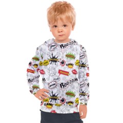 Pattern Seamless Texture Cartoon Kids  Hooded Pullover by Bedest
