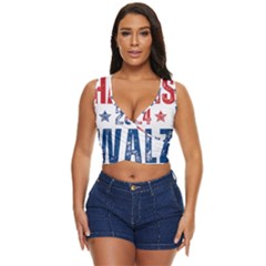 Kamala Harris 2024 Walz Women s Sleeveless Wrap Top by Safari