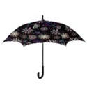 Shiny Winter Snowflake Abstract Christmas Cold Crystal December Hook Handle Umbrellas (Medium) View3