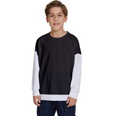 Elegnat Bw Print Kids  Crewneck Sweatshirt by dflcprintsclothing