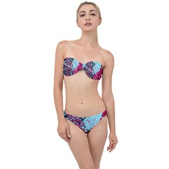 Colorful Splashes Grunge, Abstract Art Classic Bandeau Bikini Set by kyorashop23