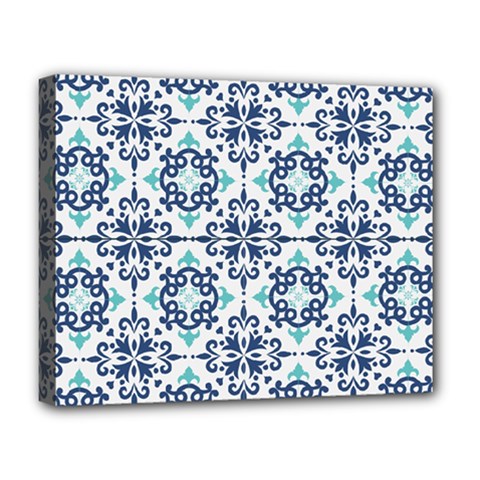 Tiles Abstract Pattern Texture Design Deluxe Canvas 20  X 16  (stretched) by Salmanaz77