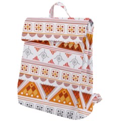Bright Aztec Ethnic Seamless Pattern Flap Top Backpack by Bedest