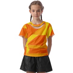 Pattern Abstract Triangle Simple Kids  Front Cut T-shirt by Bedest