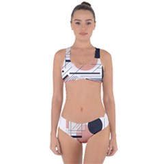 Abstract Architecture Criss Cross Bikini Set by Bedest