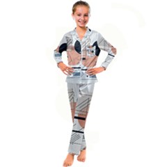 Abstract Architecture Kids  Satin Long Sleeve Pajamas Set by Bedest