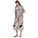 Boho Abstract Architecture Women s Cotton Short Sleeve Nightgown View2