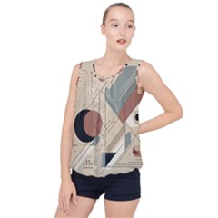 Boho Abstract Architecture Bubble Hem Chiffon Tank Top by Bedest
