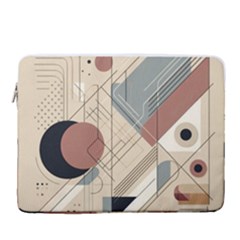 Boho Abstract Architecture 15  Vertical Laptop Sleeve Case With Pocket by Bedest