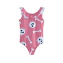 Halloween Pattern With Sculles And Bones 20240926 160927 0000 Kids  Frill Swimsuit View1