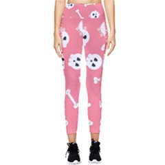 Halloween Pattern With Sculles And Bones 20240926 160927 0000 Pocket Leggings  by Safari