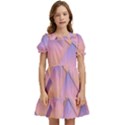 3d Texture Abstract Pattern Vintage Kids  Puff Sleeved Dress View1