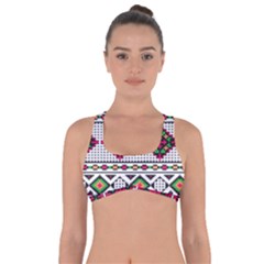 Ukrainian Folk Seamless Pattern Ethnic Ornament Border Element Traditional Got No Strings Sports Bra by Grandong