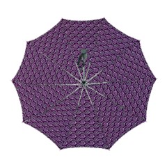 Violet White Pattern Automatic Folding Umbrella With Case (large) by ytdream