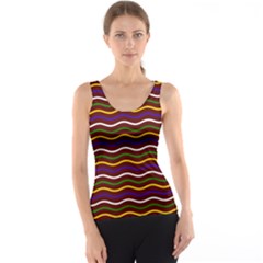 Multicolor Wave Pattern Women s Basic Tank Top by ytdream