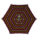 Multicolor Wave Pattern Automatic Folding Umbrella with Case (Small) View1