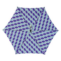 White Blue Pattern Automatic Folding Umbrella With Case (small) by ytdream