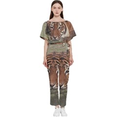 Swimming Tiger Batwing Lightweight Chiffon Jumpsuit by ExtraAwesomeSauce