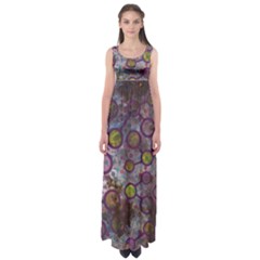 Abstract Molecular Space Art Empire Waist Maxi Dress by ExtraAwesomeSauce