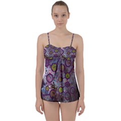 Abstract Molecular Space Art Babydoll Tankini Set by ExtraAwesomeSauce
