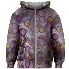 Abstract Molecular Space Art Kids  Zipper Hoodie Without Drawstring by ExtraAwesomeSauce