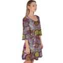 Abstract Molecular Space Art Velour Kimono Dress View3