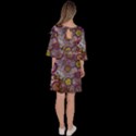 Abstract Molecular Space Art Velour Kimono Dress View4