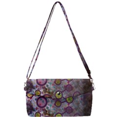 Abstract Molecular Space Art Removable Strap Clutch Bag by ExtraAwesomeSauce