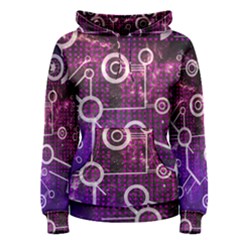 Cosmic Network Geometric Art Women s Pullover Hoodie by ExtraAwesomeSauce