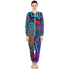 Abstract Tech Galaxy Design Onepiece Jumpsuit (ladies) by ExtraAwesomeSauce