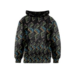 Multicolored Dna Strand Art Kids  Pullover Hoodie by ExtraAwesomeSauce