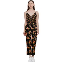 Regal Eagle Pattern V-neck Camisole Jumpsuit by ExtraAwesomeSauce