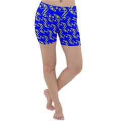 Eye Of Horus Pattern Lightweight Velour Yoga Shorts by ExtraAwesomeSauce