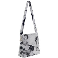 Betty Page Bdsm Zipper Messenger Bag by CherleyTemples