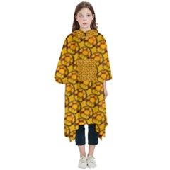 Pixel Art Mushroom Pattern Kids  Hooded Rain Ponchos by ExtraAwesomeSauce