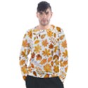 Brown Autumn Leaves Men s Long Sleeve Raglan T-Shirt View1