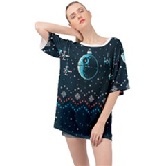Star Wars Xmas, Star Wars, Christmas, Ugly Sweater Oversized Chiffon Top by kyorashop23