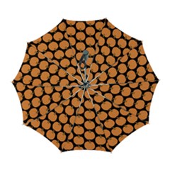 Black And Orange Pumpkin Automatic Folding Umbrella With Case (large) by ConteMonfrey