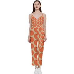 Cute Pumpkin V-neck Camisole Jumpsuit by ConteMonfrey