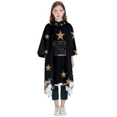 Little Stars Pattern Kids  Hooded Rain Ponchos by ConteMonfrey