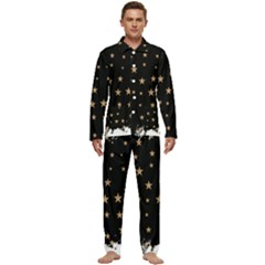 Little Stars Pattern Men s Long Sleeve Velvet Pocket Pajamas Set by ConteMonfrey