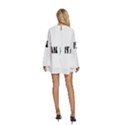 Strong Italian Energy Round Neck Long Sleeve Bohemian Style Chiffon Mini Dress View4