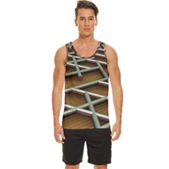 Expression Of Structure Men s Wide Collar Tank Top by geonetique