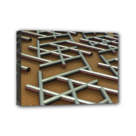 0118 F Expression Of Structure Large Mini Canvas 7  X 5  (stretched) by geonetique