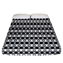 Black And White Circles Pattern Fitted Sheet (california King Size) by ytdream
