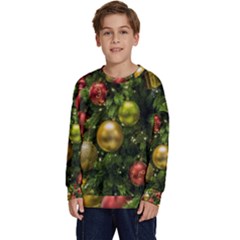 Christmas Tree Ornament Deco Kids  Crewneck Sweatshirt by Apenda